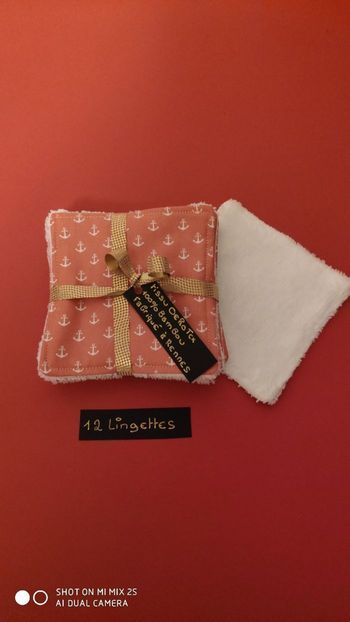 12 lingettes lavables, neuf.....