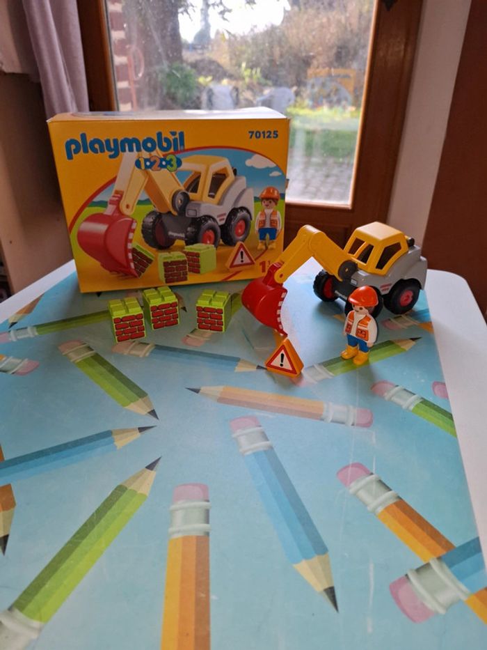 Playmobil 1 2 3 pelleteuse