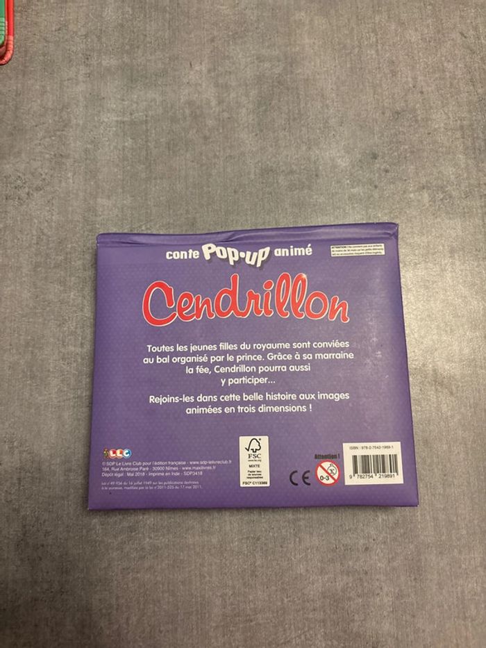 Livre conte , pop-up, animé Cendrillon - photo numéro 4