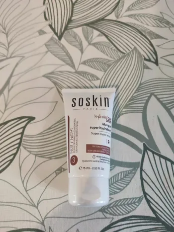 Soskin masque super hydratant nuit 75ml valeur 18€  à utiliser 6 mois après ouverture