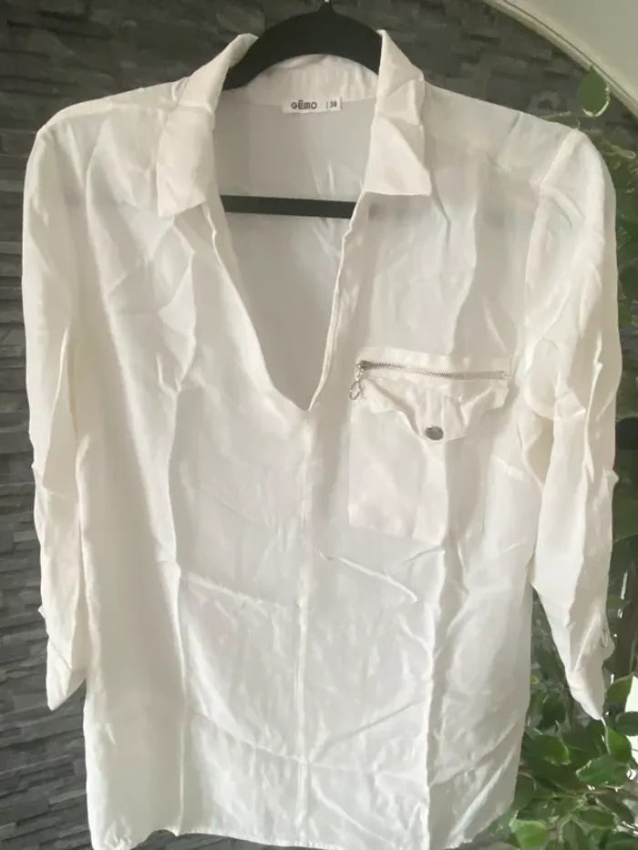 🤍 SublimeBlouse fluide blanche GEMO – Taille 38 🤍 TBE - photo numéro 2