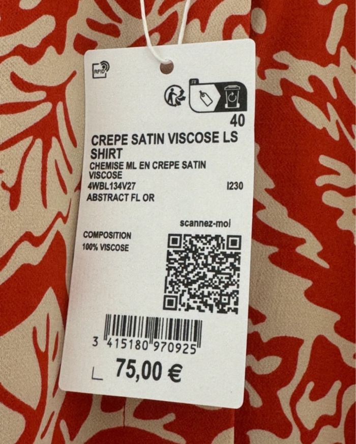 Blouse Comptoir des Cotonniers femme 40 crêpe satin viscose - photo numéro 3