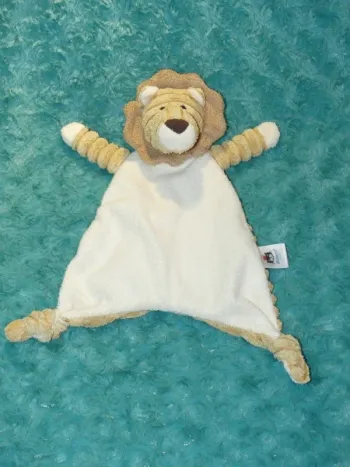 Doudou plat lion Jellycat blanc cassé marron 🦁tbe