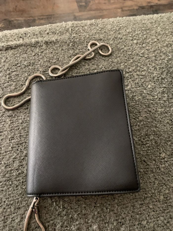 Petit sac noir bandoulière métal - photo numéro 7