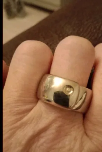 Bague en acier inoxydable éclat de diamant