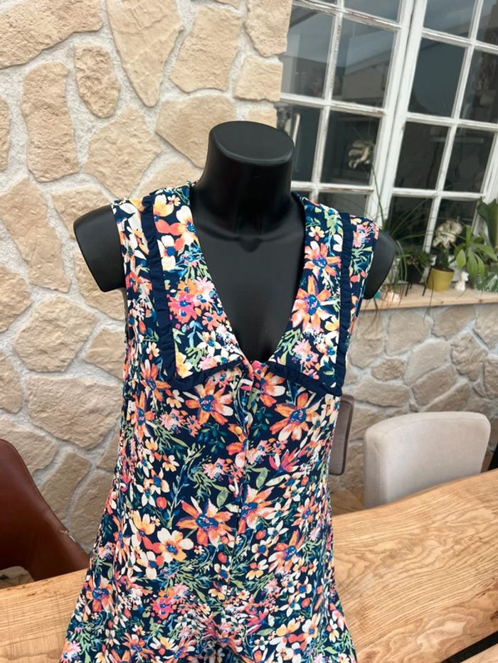 Combishort combinaison d’été taille L 40 femme à fleurs camaïeu - photo numéro 3