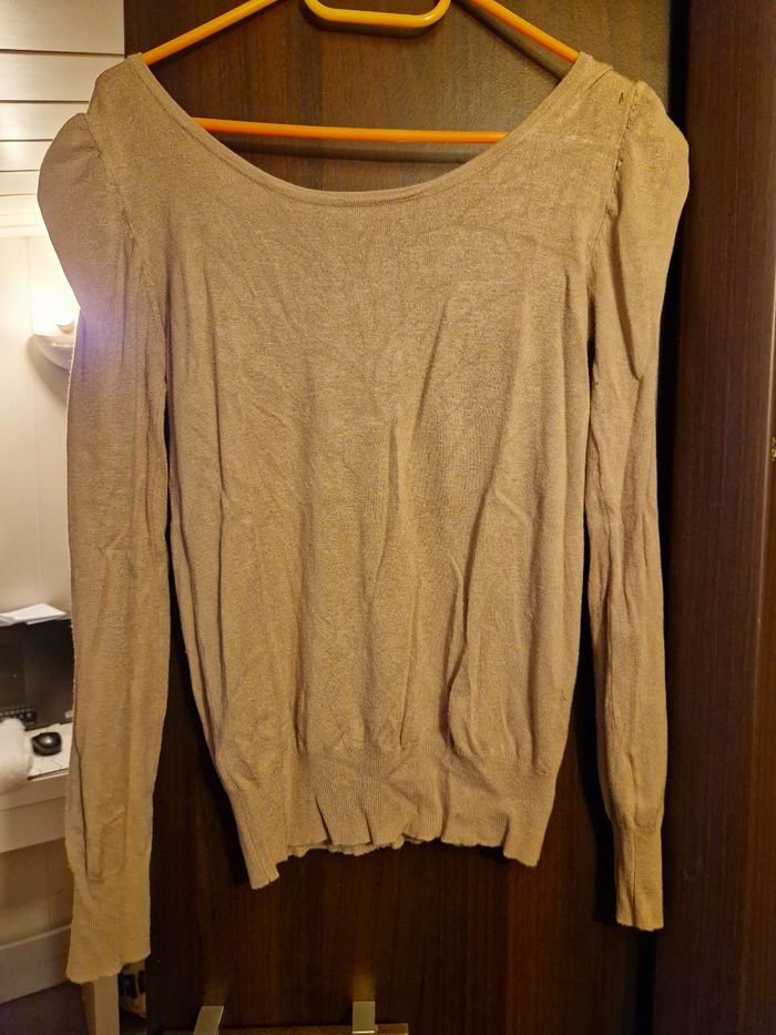 Pull femme taille M 38 nœuds beige - photo numéro 2