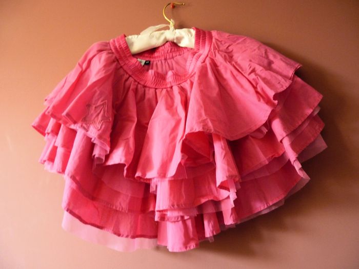 Jupe corolle Fille Molo 12 ans TBE multi-jupons tulle rose fuschia