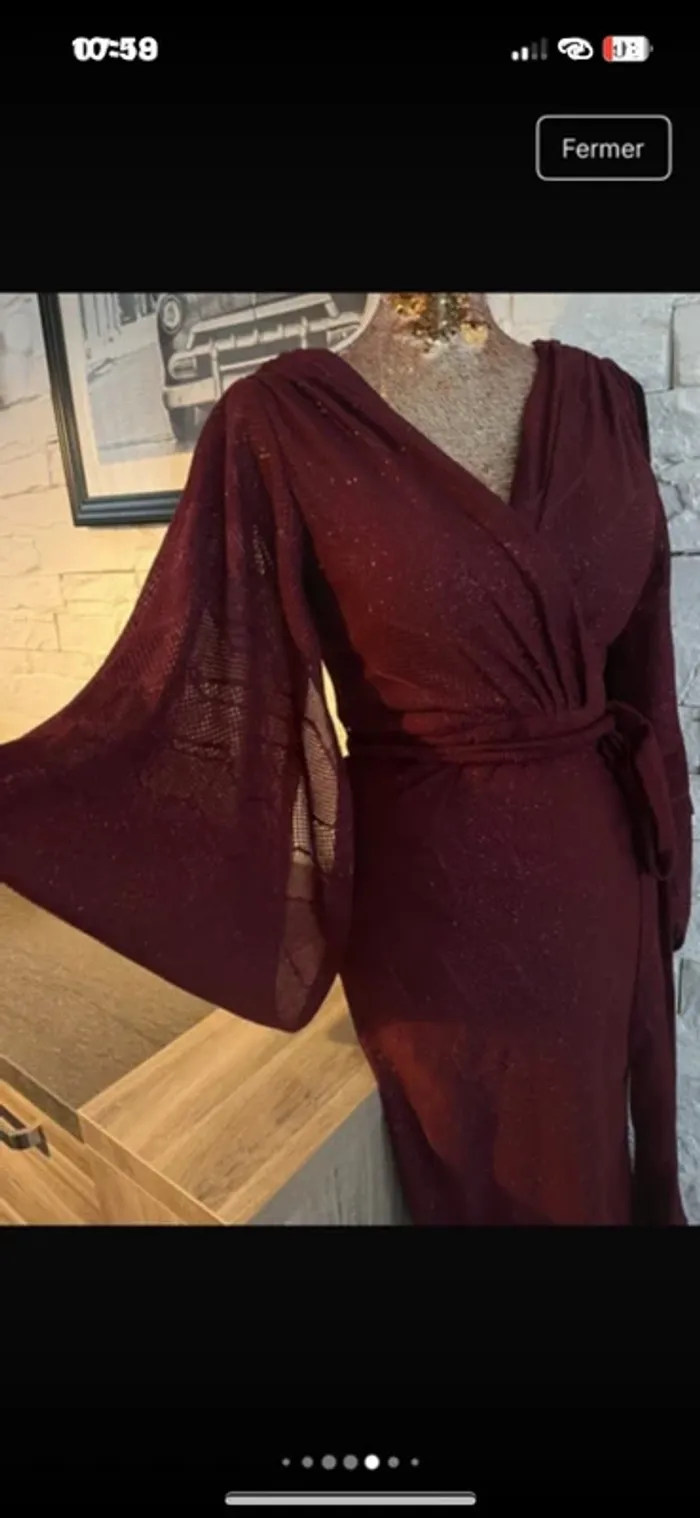 Robe de soirée Bordeaux neuve - photo numéro 7
