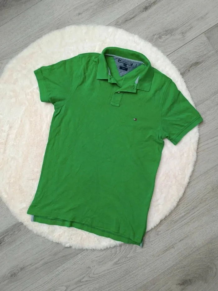 💚 Polo vert Tommy Hilfiger Slim Fit – Taille M 💚 - photo numéro 3