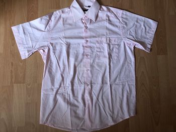 Belle chemise MC/chemisette rose claire T. 40 (15 1/2) homme TBE