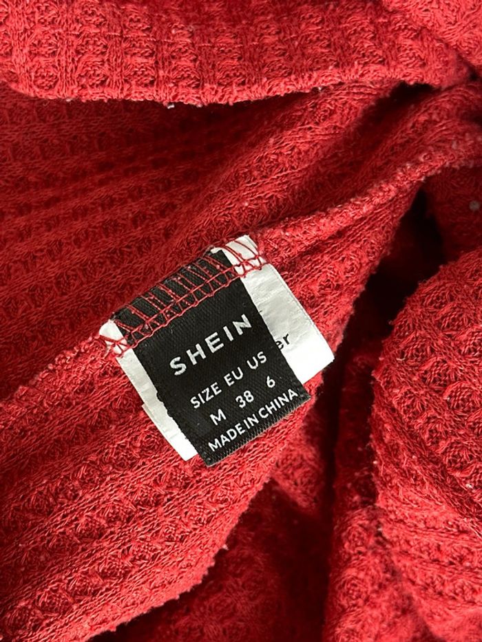 Haut manches courtes rouge basic décolleté SHEIN 38/M - photo numéro 5