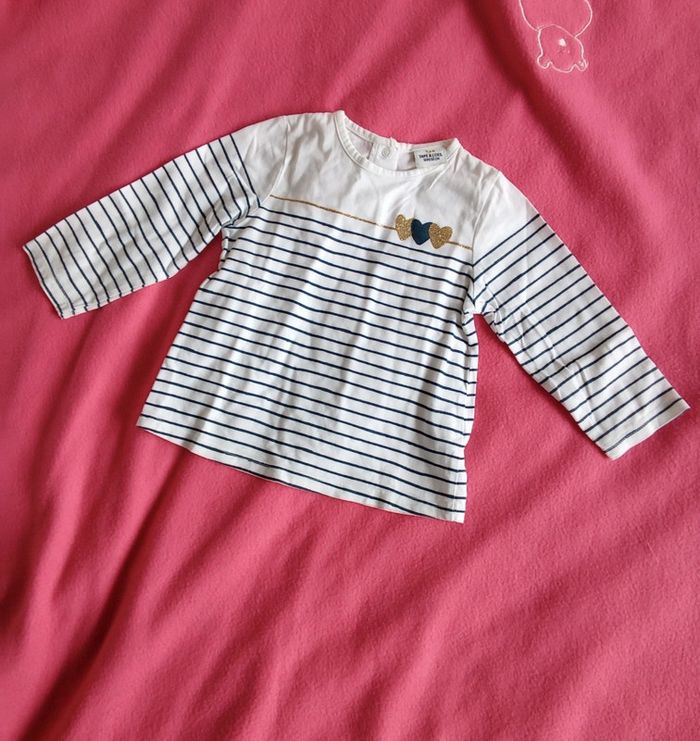 T-shirts a manches fille de 18 mois