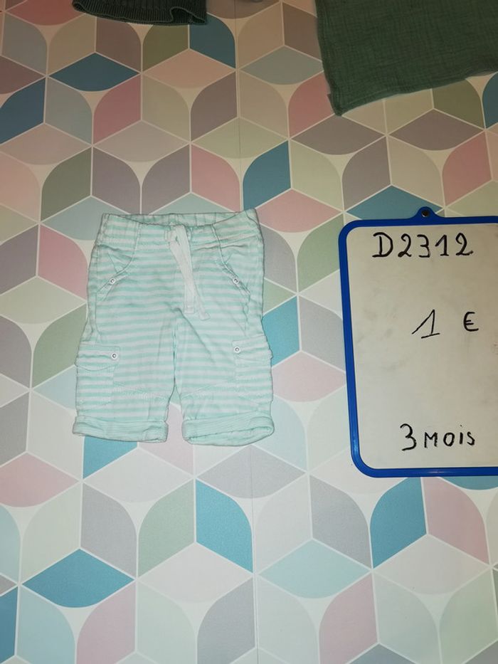 D2312 - pantalon garçon 3 mois - photo numéro 3