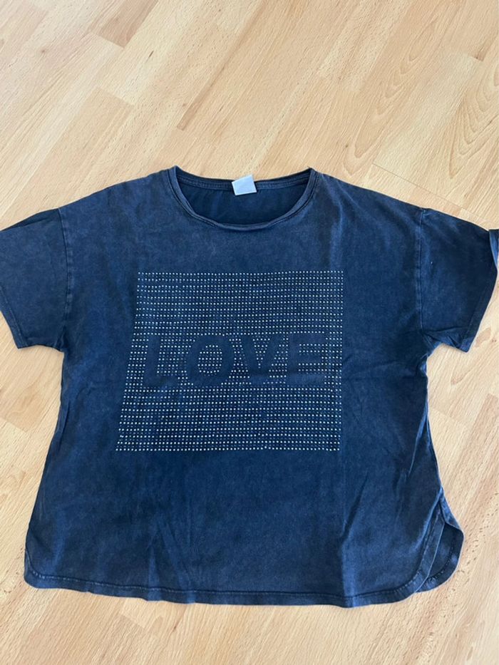 Tee-shirt marine sequins 10 ans Zara