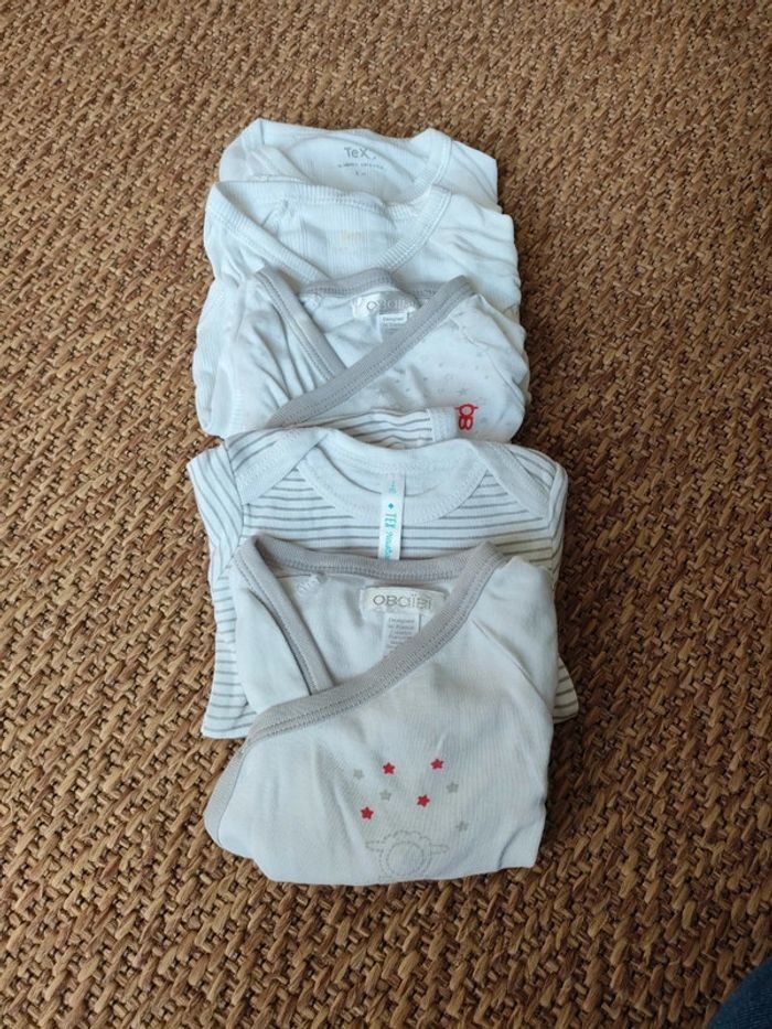 Lot de 5 bodies 1 mois