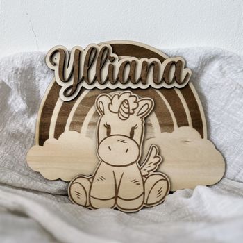 Plaque de porte licorne