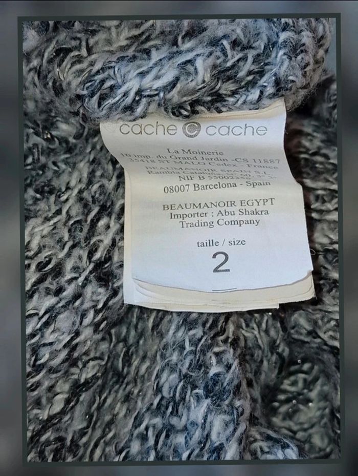 Pull gris - Cache Cache - Taille 2 (M/38) - photo numéro 5