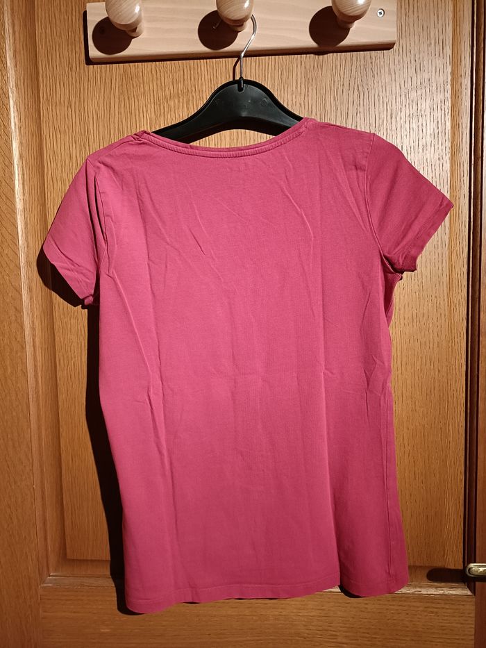 Tee-shirt rose/rouge - photo numéro 3