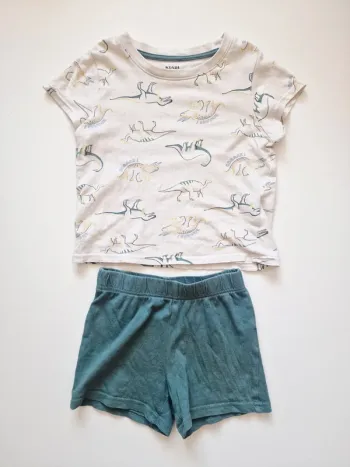 Kiabi - Pyjama deux pièces, tee-shirt manches courtes + short - Dinosaures (3 ans)