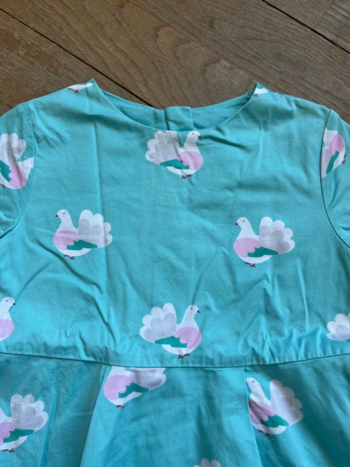 Robe verte colombes Jacadi 6 ans - photo numéro 2