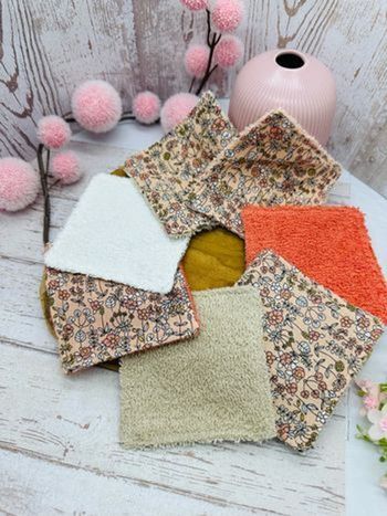 Lingette bébé lot de 7  lavable et réutilisable en éponge coton