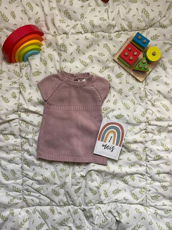 robe manches courtes en laine lilas 1 mois kitchoun ouverture totale au dos