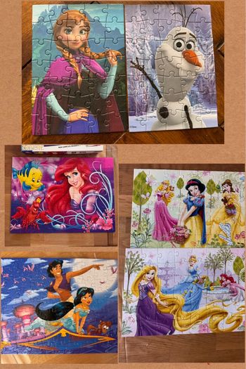 Puzzle la petite sirène Aladin Frozen princesse