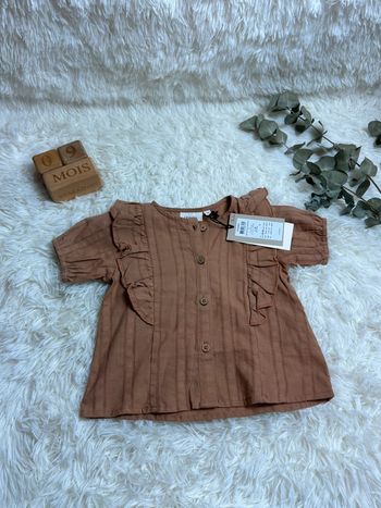 Blouse marron taille 9-12 mois Lil Atelier