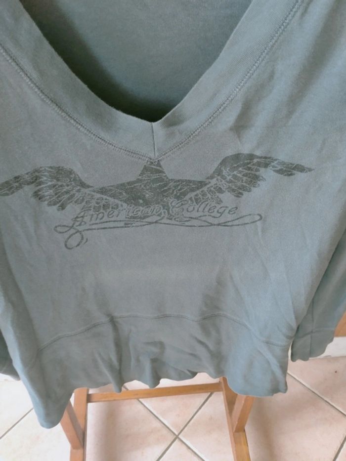 Sweat-shirt col V "American College" - photo numéro 3
