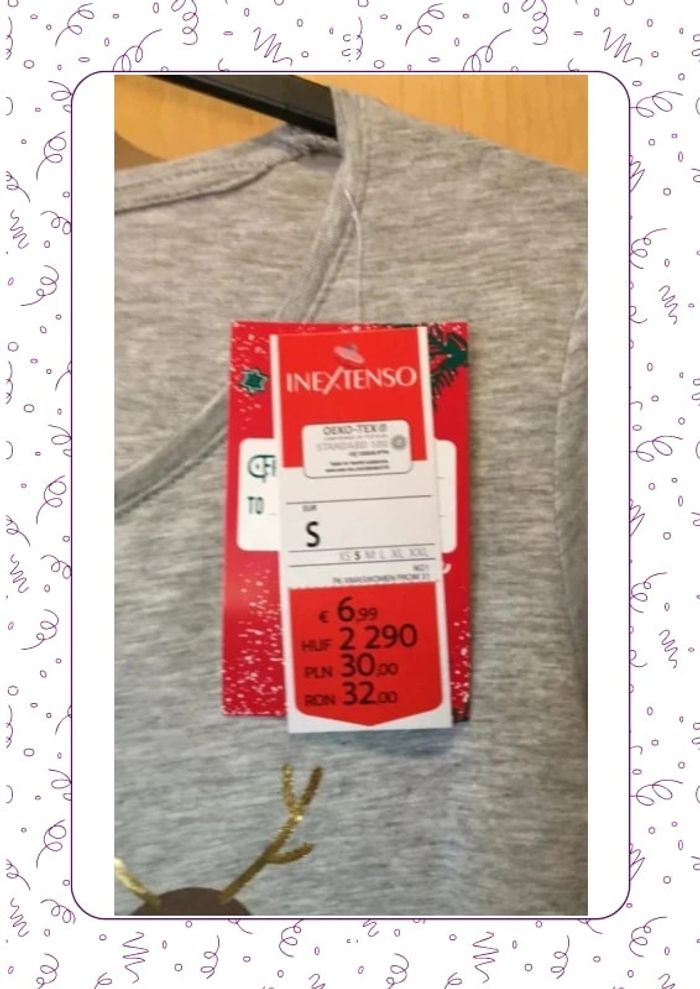 🎄🎅 Tee shirt de noël gris chiné in extenso en coton Taille S - photo numéro 2