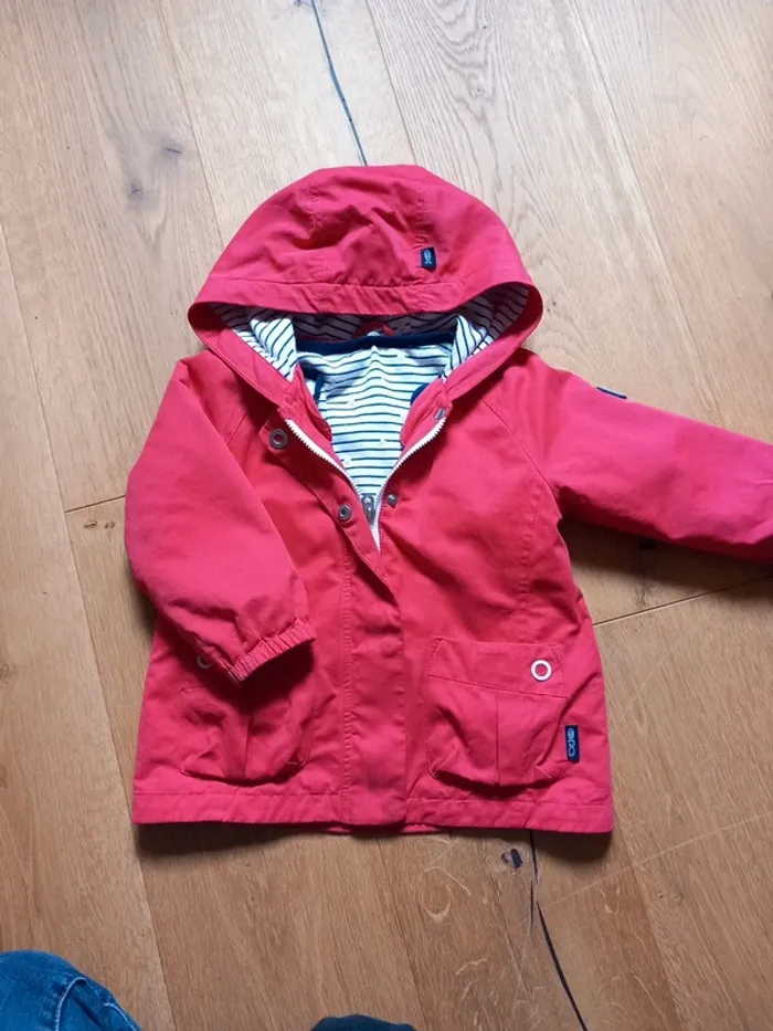 Veste coupe vent mi saison fuschia
