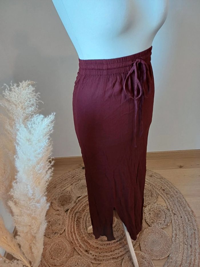 Jupe longue fluide bordeaux Aeropostale taille M 38 - photo numéro 5