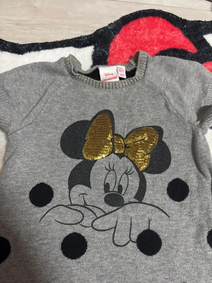 Robe pull orchestra Disney Minnie 4 ans gris - photo numéro 3