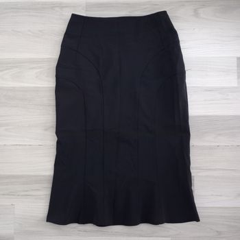 Jupe mi-longue noire Camaïeu taille 38