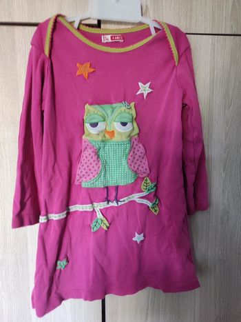 Chemise de nuit rose hibou / Du pareil au même - 4 ans