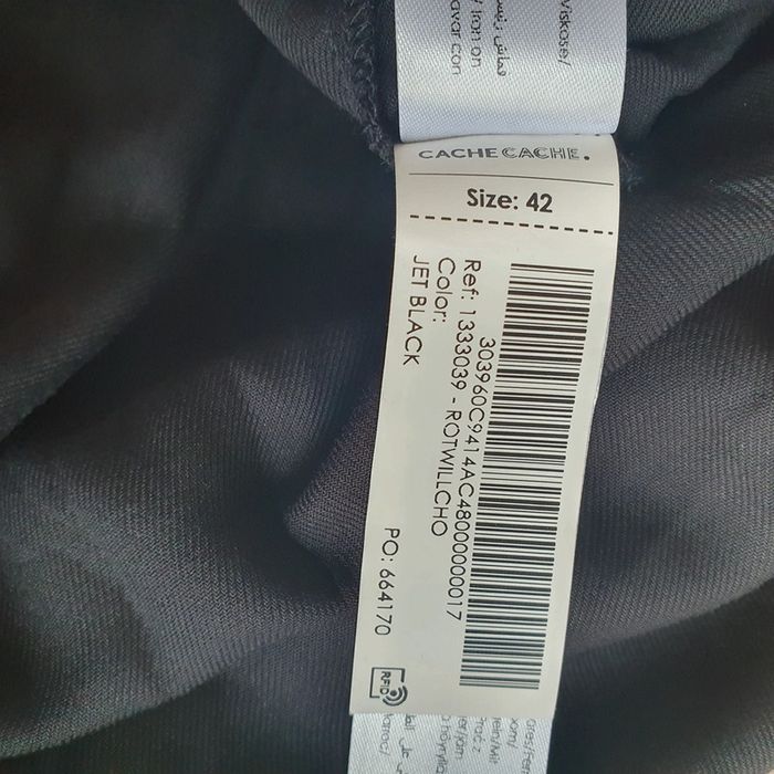 Magnifique Robe tunique noire col en V Taille 42 Cache-cache - photo numéro 6