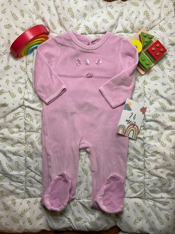 pyjama grenouillère en velours lilas 24 mois jacadi