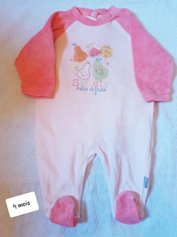 Pyjama velour absorba 9 mois