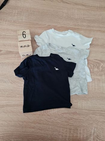 Lot 3 Tee-shirt 6 mois