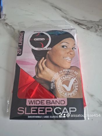 Bonne de nuit rouge polyster