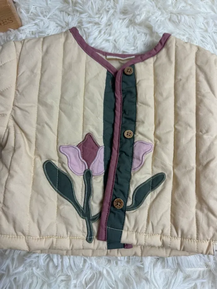 Veste beige Lil Atelier taille 4-6mois - photo numéro 2