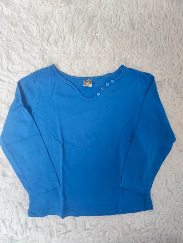 T-shirt manches longues bleu taille 5 ans - photo numéro 3