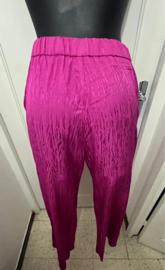 Pantalon large rose fushia 34 - photo numéro 3