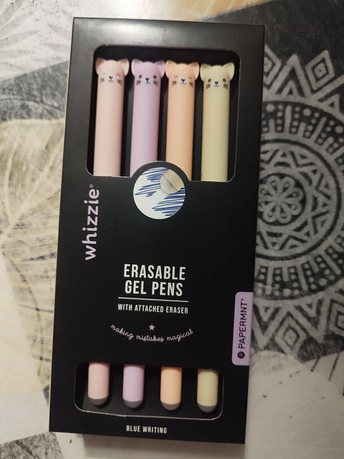 Lot stylos effaçables encre bleue - photo numéro 3