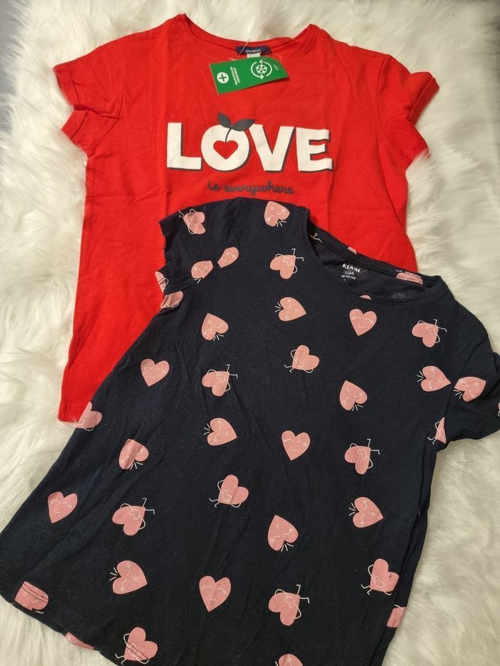 Neufs (non portés) 🩷⚘️Tee-shirts mc 10 ans fille ⚘️🩷