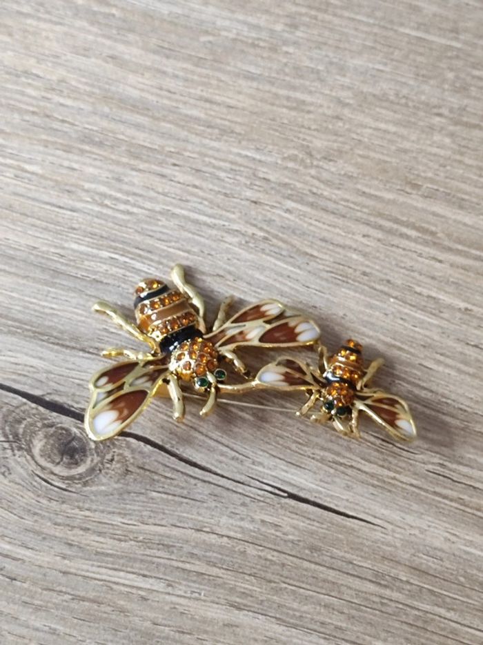Broche duo d abeille tendances - photo numéro 3