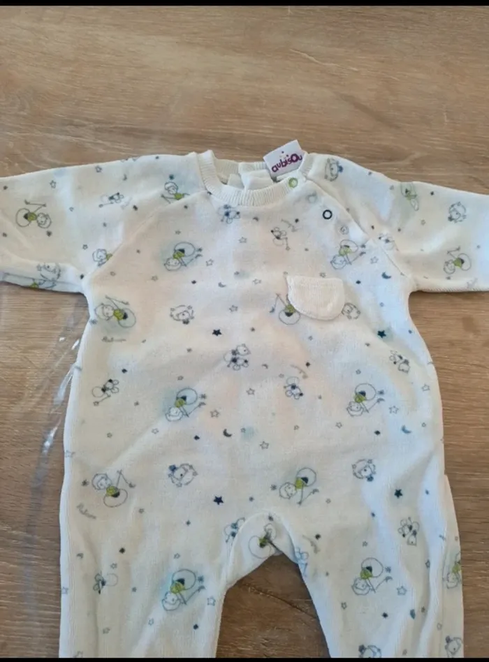 Pyjama velours garçon 3 mois - photo numéro 2