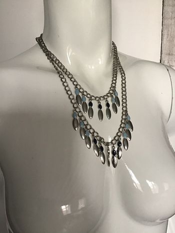 Collier vintage double a pampilles