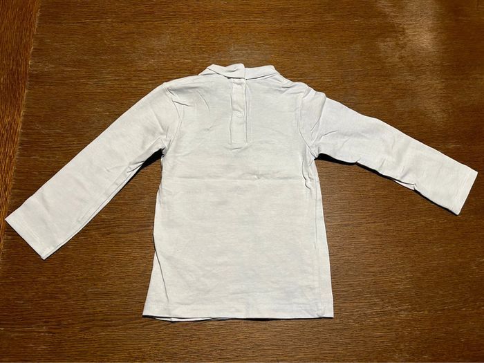 T-shirt manche longue col roulé blanc - photo numéro 3